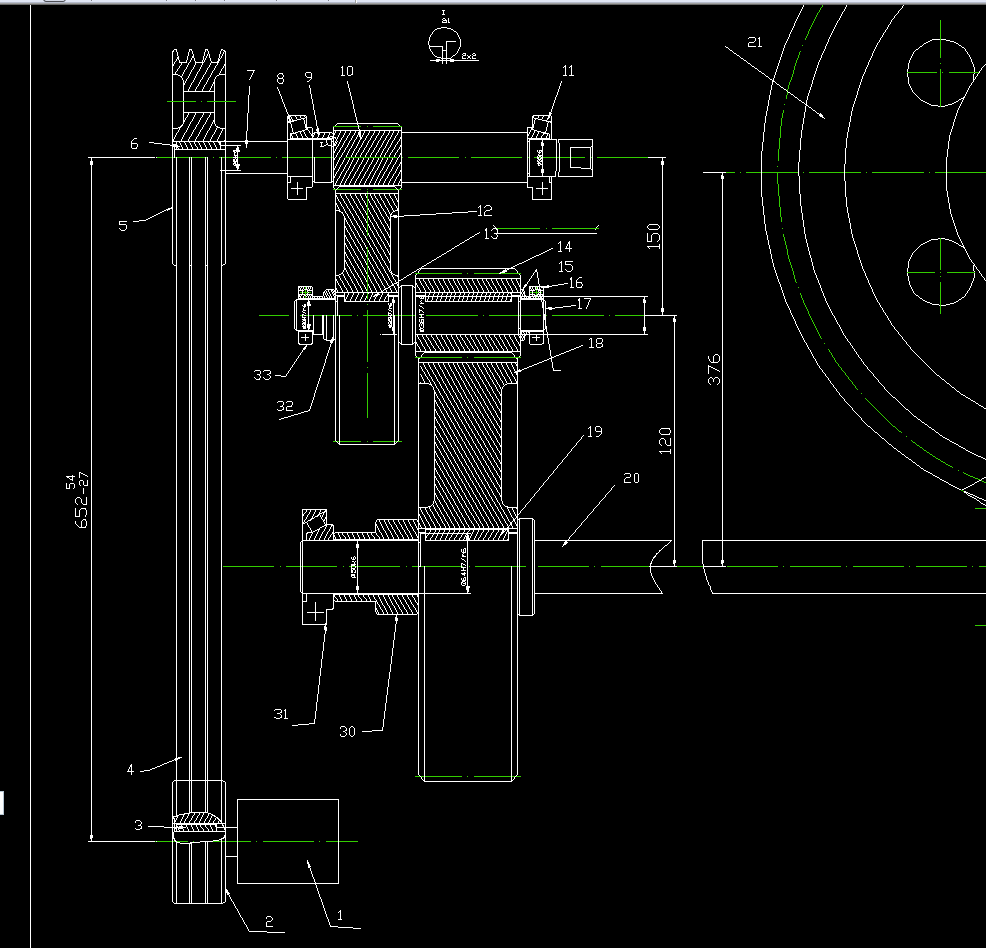 半自动钻床传动系统设计2D图机械CAD素材
