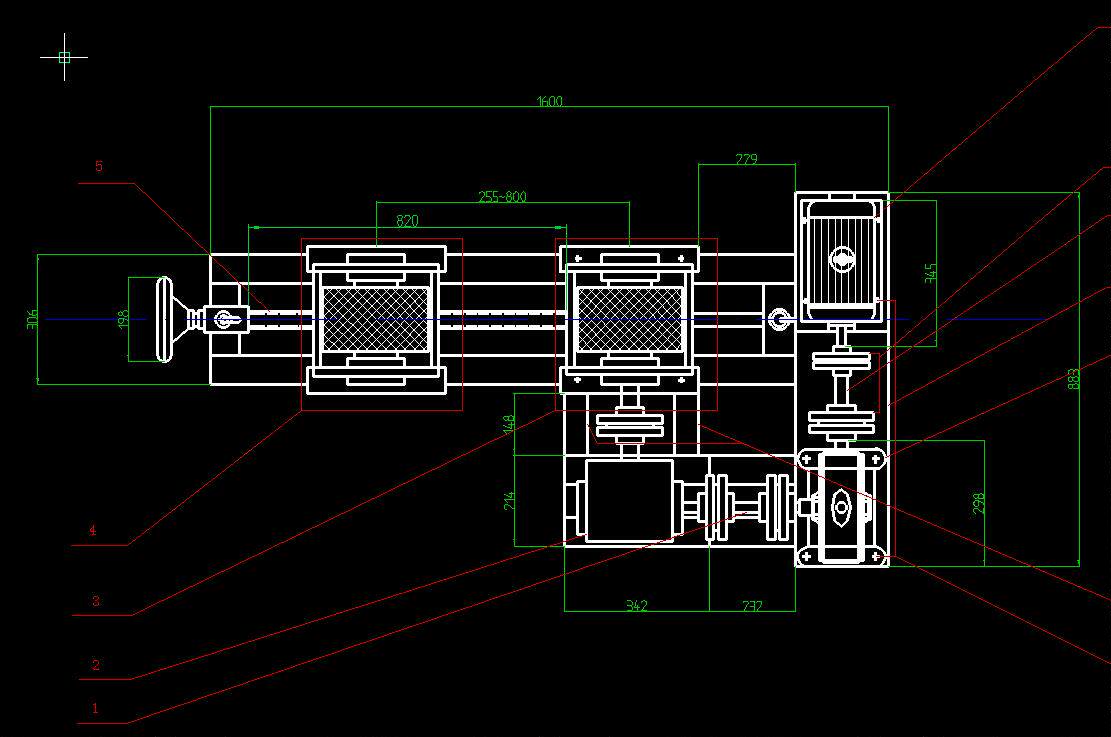 压力容器焊接滚轮架设计2d图机械cad素材