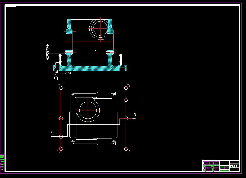 减速器箱体(三)侧面双面钻孔组合机床设计2d图机械cad 说明素材