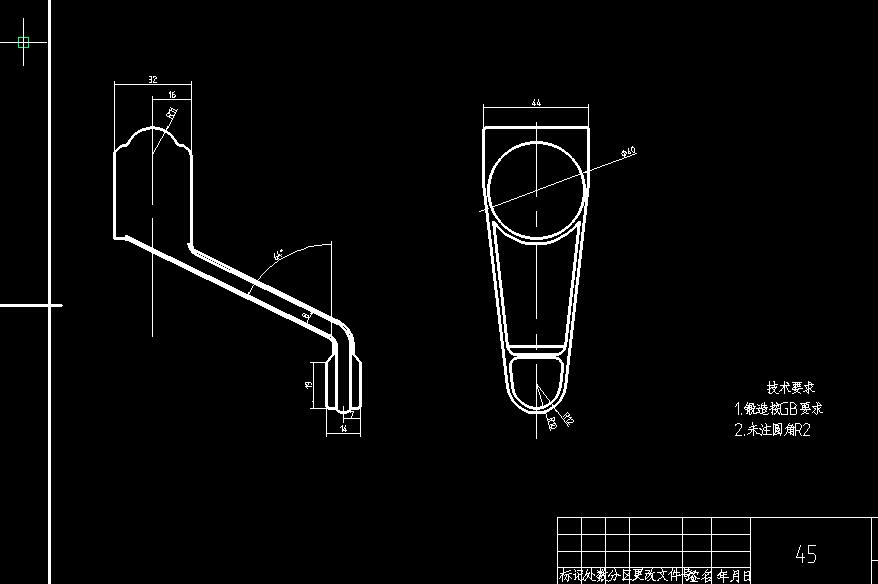 杠杆零件的机械加工工艺规程夹具设计2D图机械CAD素材