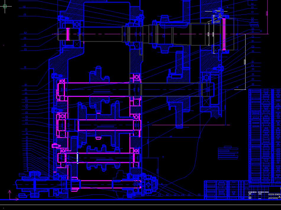 铣床-X62W主传动设计2D图机械CAD图纸