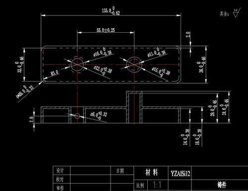 支座压铸模具设计2D图机械CAD+说明图纸
