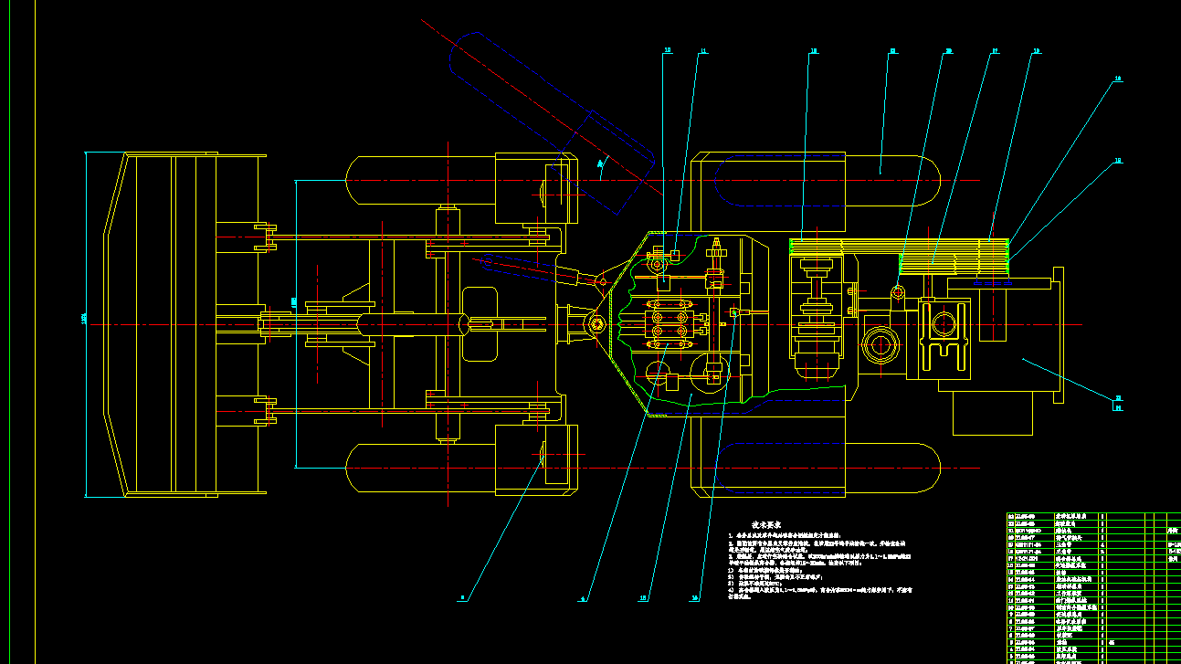 ZL05微型轮式装载机总体设计2D图机械CAD图纸