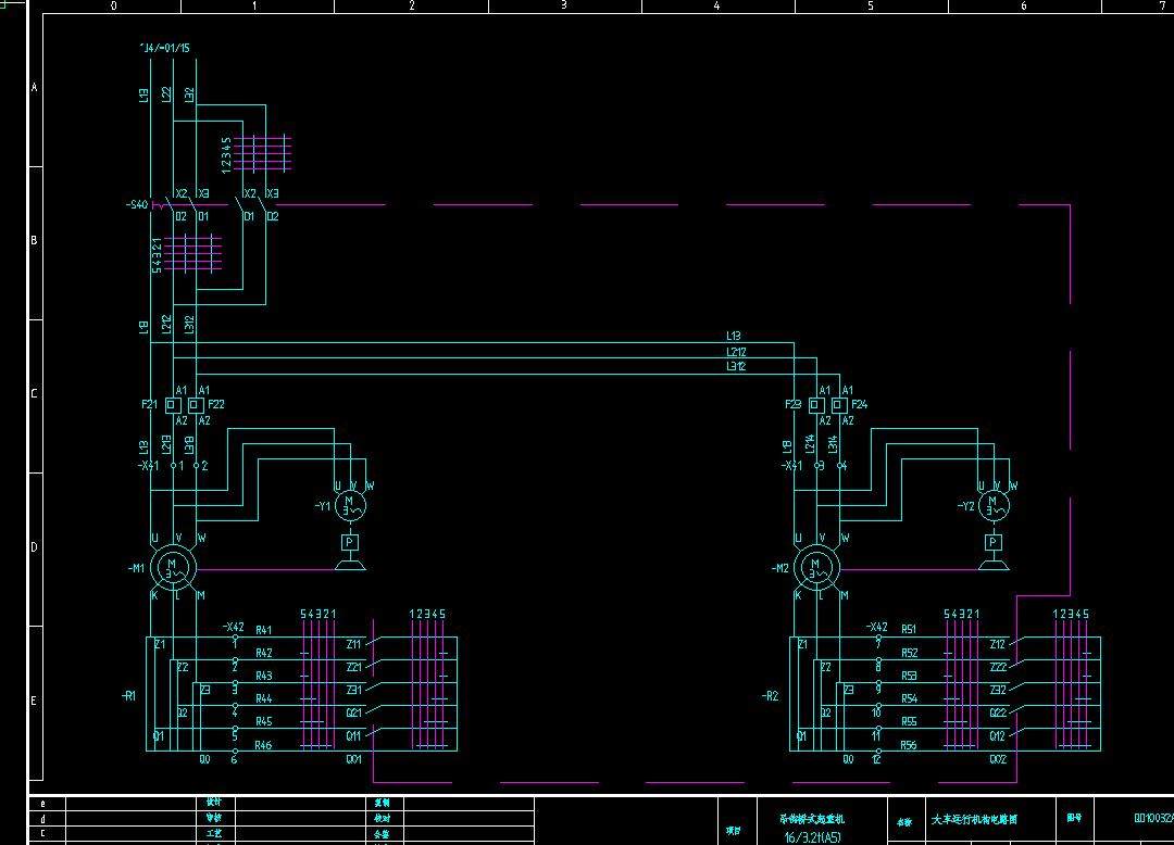 双梁桥式起重机机电气图纸图设计2d图机械cad素材
