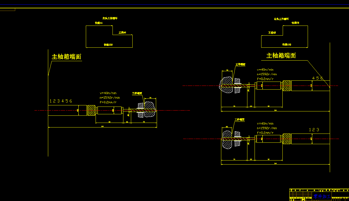 1P68F下箱体左主轴箱设计2D图机械图纸