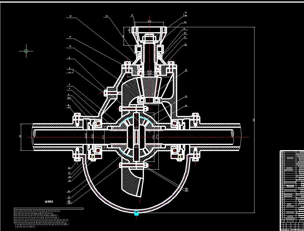 货车驱动桥的设计2d图机械cad素材