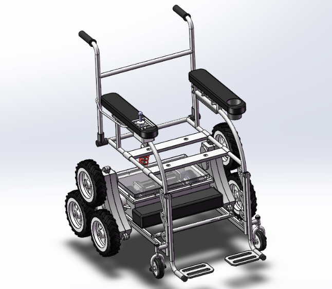 行星轮式爬楼梯轮椅创新中老年轮椅设计2d图机械cad素材