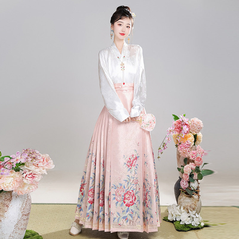 新款明制汉服女款织金妆花马面裙秋冬全套日常中国风日常元素超仙