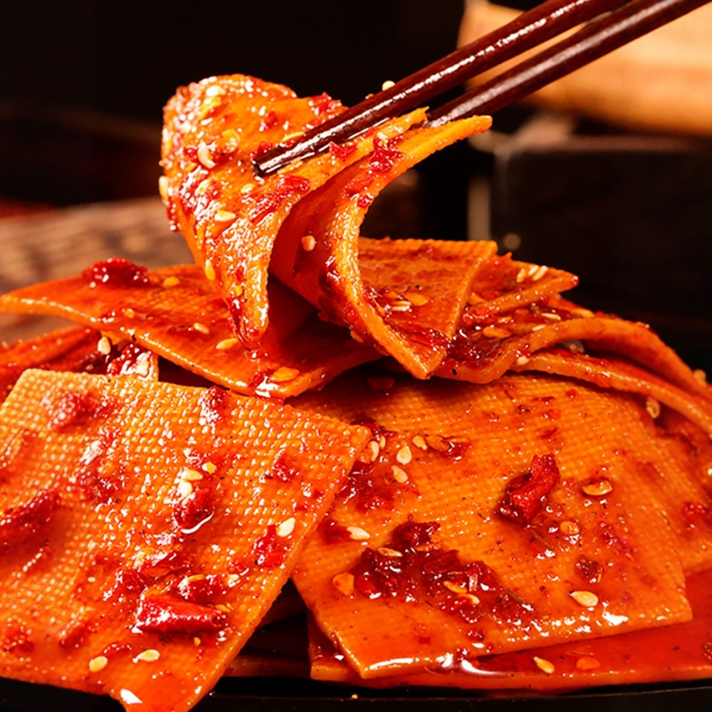 思乡山大千张豆皮辣条厚豆干零食小吃休闲辣味食品平江特产豆腐干