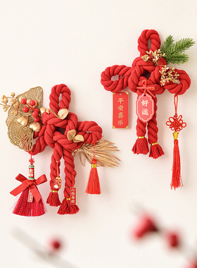 诺琪 2026新年装饰品店铺场景美陈布置中国结万字结吉祥春节挂件