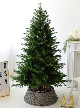 诺琪圣诞树豪华加密PE混合裸树1.5米1.8圣诞节自动树绿色仿真树