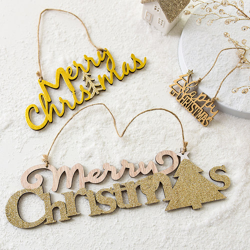 NUCHI圣诞字母牌圣诞树挂件