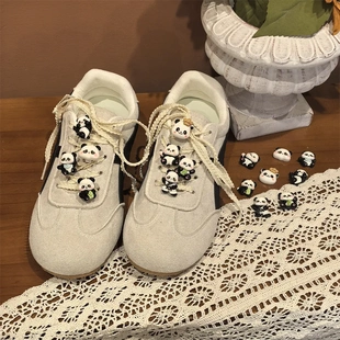 新款卡通熊猫鞋带扣男孩儿童运动鞋装饰扣鞋花女童鞋子配饰挂件