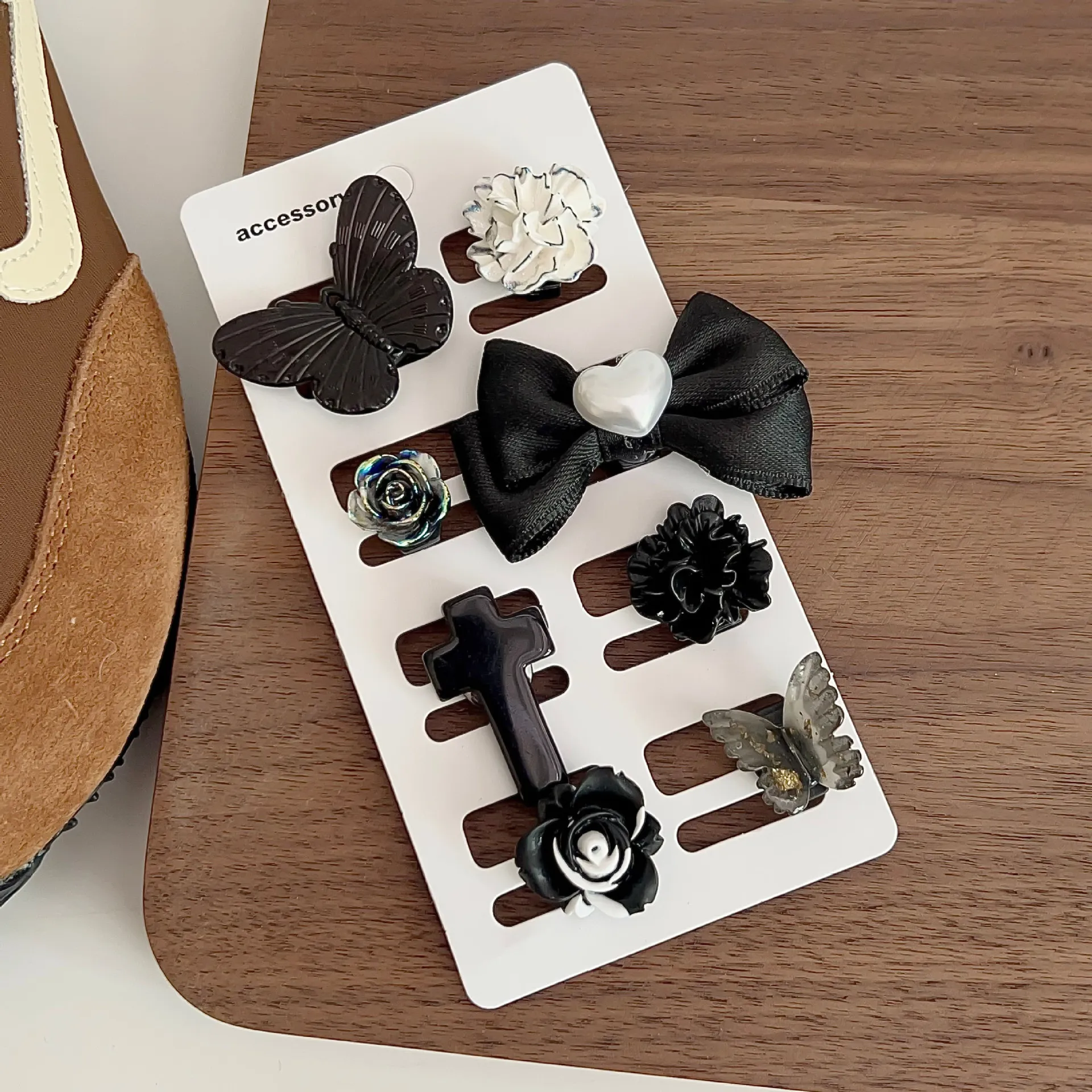 鞋花鞋带扣卡扣黑色系秋冬款运动鞋板鞋马丁靴鞋配饰diy配件