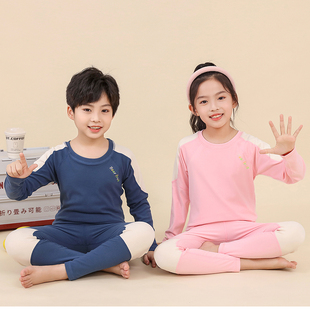 儿童保暖内衣套装德绒男童女童秋衣秋裤加绒加厚全棉小中大童打底