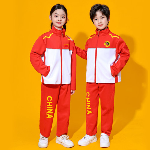 儿童武术服散打搏击练功服秋冬校服运动服团体训练服学生班服套装