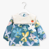 宝宝护衣反穿衣 公主衫 米豆酷尔冬女孩纯棉罩衣婴儿童韩版 碎花长袖