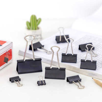 亮亮黑色长尾夹批发价