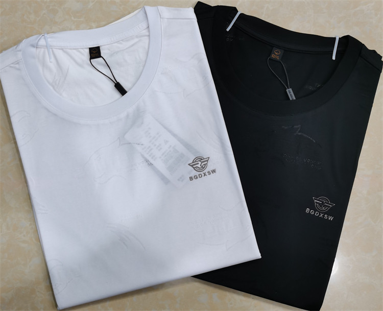 夏季新款2023格莱斯登时尚个性男士短袖t恤上衣老公男装潮7315款