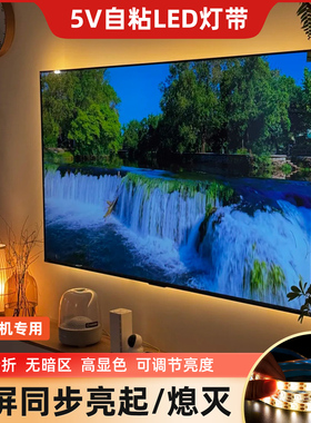 灯带led自粘背胶5V低压超亮USB接口调光款电视背景墙装饰氛围灯条
