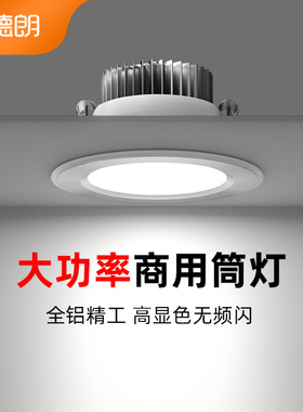 筒灯led天花灯嵌入式家用商用吊顶客厅桶灯走廊过道射灯孔灯简灯