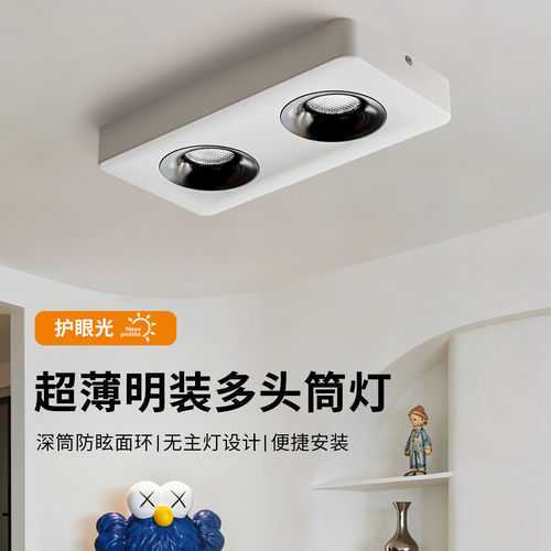 爱德朗明装筒灯无主灯多头筒灯