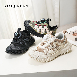 小金蛋儿童运动鞋2026夏季新款男童透气网面复古登山鞋春秋宝宝鞋