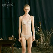 宝诗嫣小胸内衣女新款 三角杯性感胸罩 法式 蕾丝文胸套装 无钢圈薄款