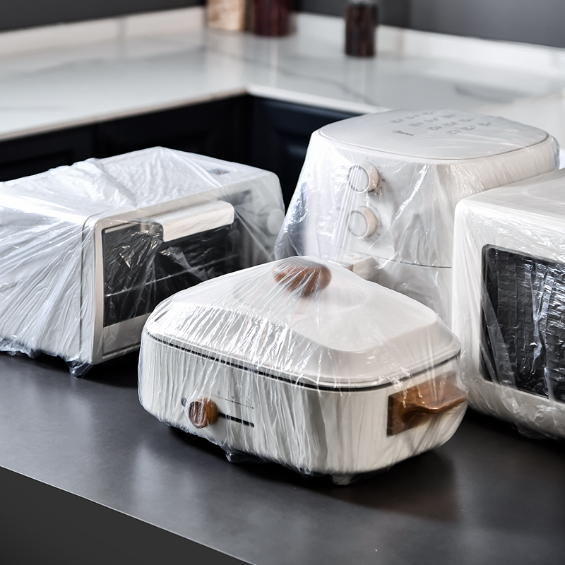 日本一次性防尘罩加厚家用电器电饭煲厨房烤盘微波炉高透明防尘膜