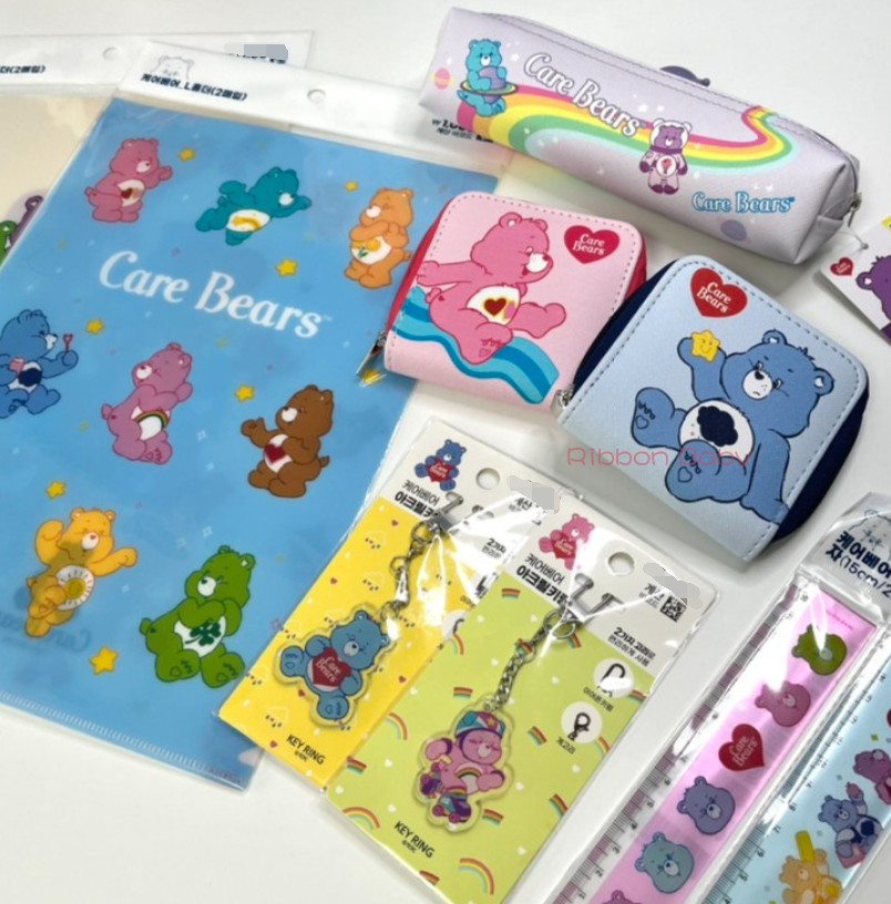 现货 韩国代购 大创daiso carebears 文具化妝包/卡包/笔记本