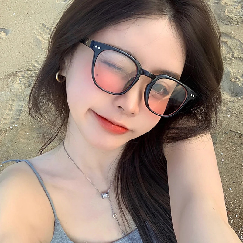 速发黑框风视防蓝光素颜神器腮眼睛框架可配有度数近红小框