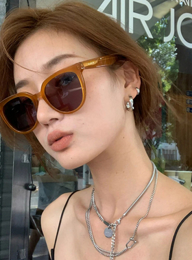 GM茶色女网潮防紫外线太阳眼镜