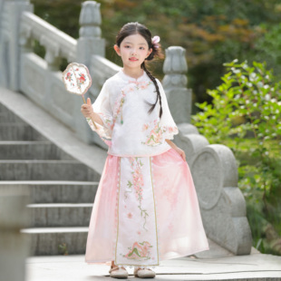 女童汉服2026新款夏装儿童夏季国风中式马面裙套装女孩夏款两件套