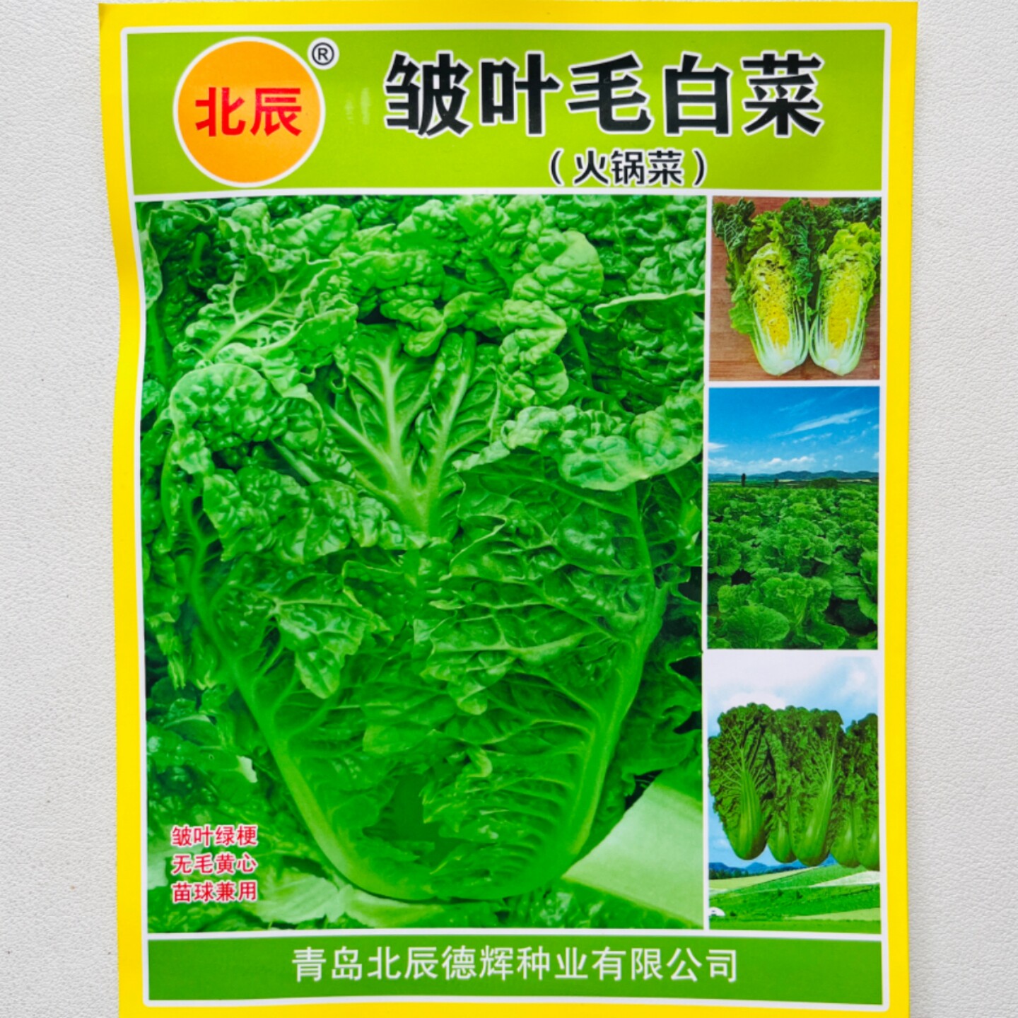 北辰皱叶毛白菜种子绿嫩火锅菜种籽黄心大白菜种孑农家春秋季播种