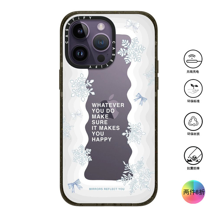 香港代购Casetify  雪花波浪 适用iPhone16/15/14/13/12/Pro/Max手机壳
