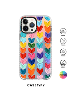 香港代购Casetify Hearts色彩爱心适用iPhone16/15/14/13/12/Pro/Max手机壳