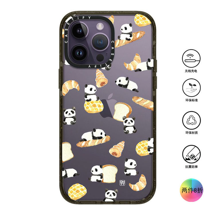 香港代购Casetify Bread面包熊猫适用iPhone16/15/14/13/12/Pro/Max手机壳