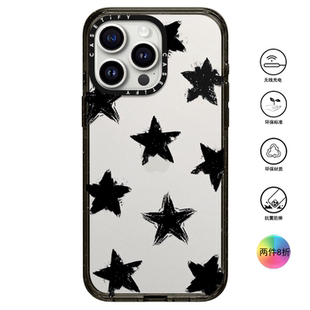 香港代购Casetify 黑色五角星 适用苹果手机iPhone17/16/15/14/13/12/Pro/Max手机壳