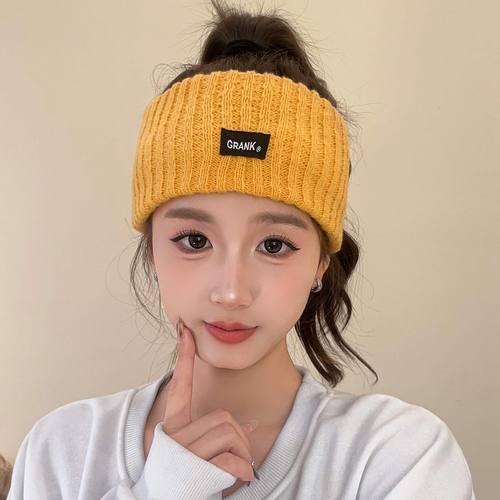 毛线针织发带2025新款发箍护额头抹额脑门防风头套女保暖月子头巾