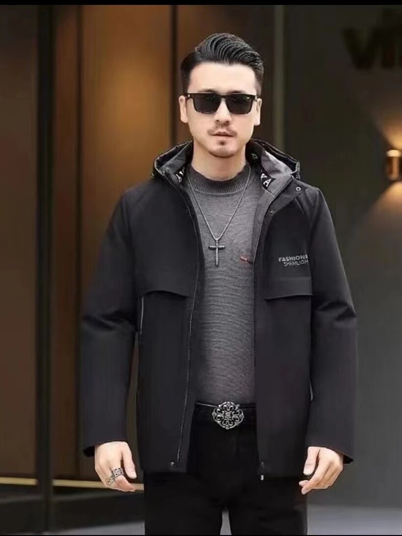 冬季皮草派克服男款獭兔毛内胆可拆卸真毛休闲商务雷锋款