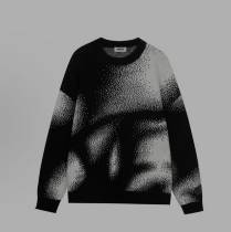 INXX APYD 设计芝麻底提花套头圆领长袖针织衫黑白色APD4061588