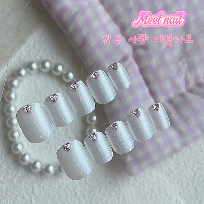 ins风可爱珍珠波点亮晶晶短甲