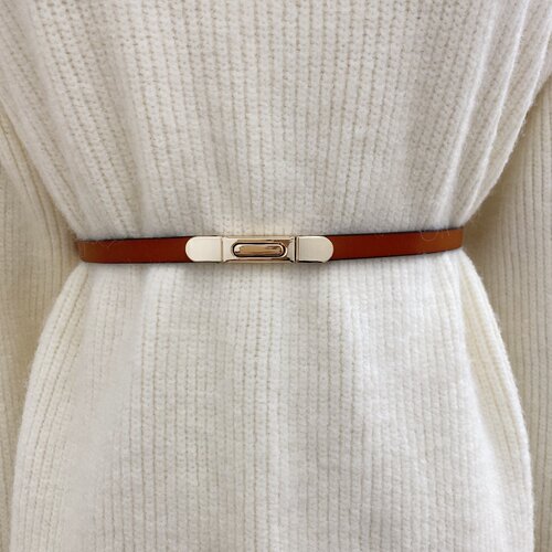 百搭女士细腰带2026新款真皮腰封装饰西装皮带配裙子裤带毛衣腰链