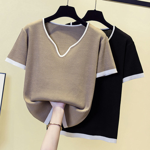 遮肉显瘦短袖设计感T恤