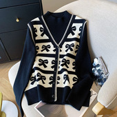 200斤 宽松显瘦 假两件半高领针织上衣女冬洋气减龄加厚毛衣