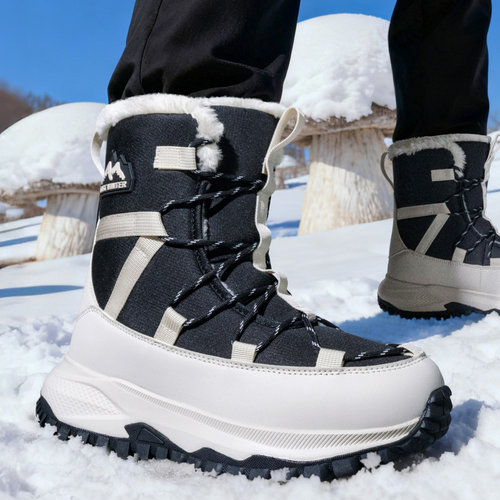 最冬天雪地靴男冬季防水防滑防寒靴东北旅行加厚保暖大棉鞋女雪乡