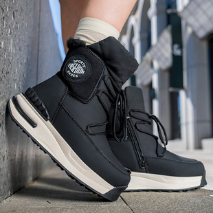 防滑防水中筒女鞋 加绒加厚雪地鞋 保暖雪地靴 棉鞋 厚底女士冬季