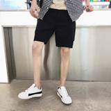 K67/P32日系刺绣质感人字纹五分裤工装中裤大码短裤，男装休闲裤，电商A141