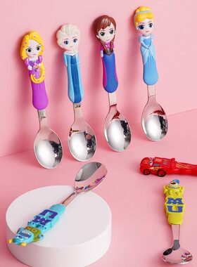 迪士尼不锈钢勺子儿童宝宝餐具