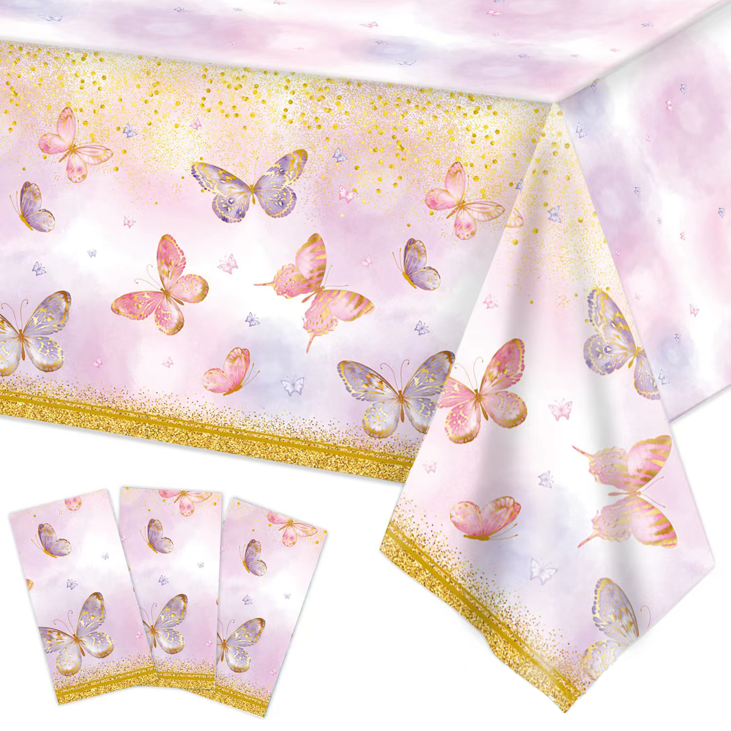 一次性PE桌布蝴蝶主题派对装饰